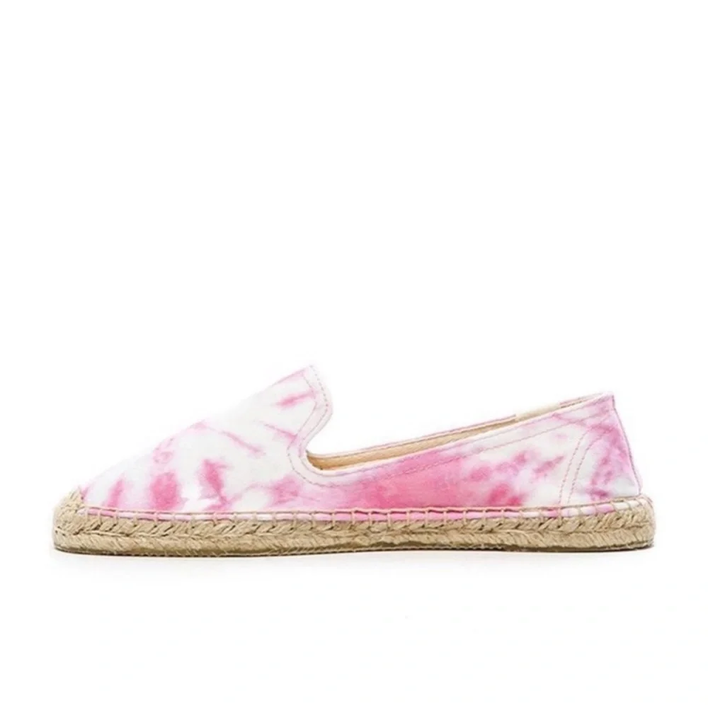 Soludos size 9 pink tie dye slip on espadrilles